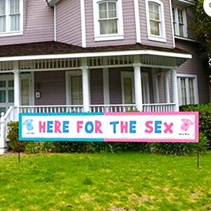 Here For the Sex Gender Reveal Sign